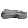 ECKSOFA Boston Mini, Seite: Rechts - 2R+LC - Chromfarben/Graphitfarben, Holz/Textil (255/170cm) - MIRJAN24