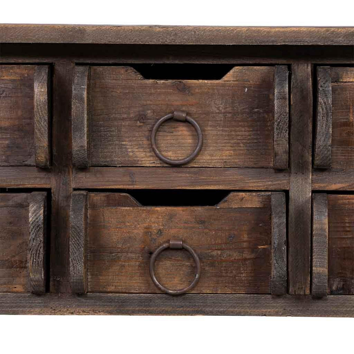 FLURTISCH aus holz mit 6 schubladen 105x45x82 cm - Braun, Holz (45/105/82cm) - Wanderlust