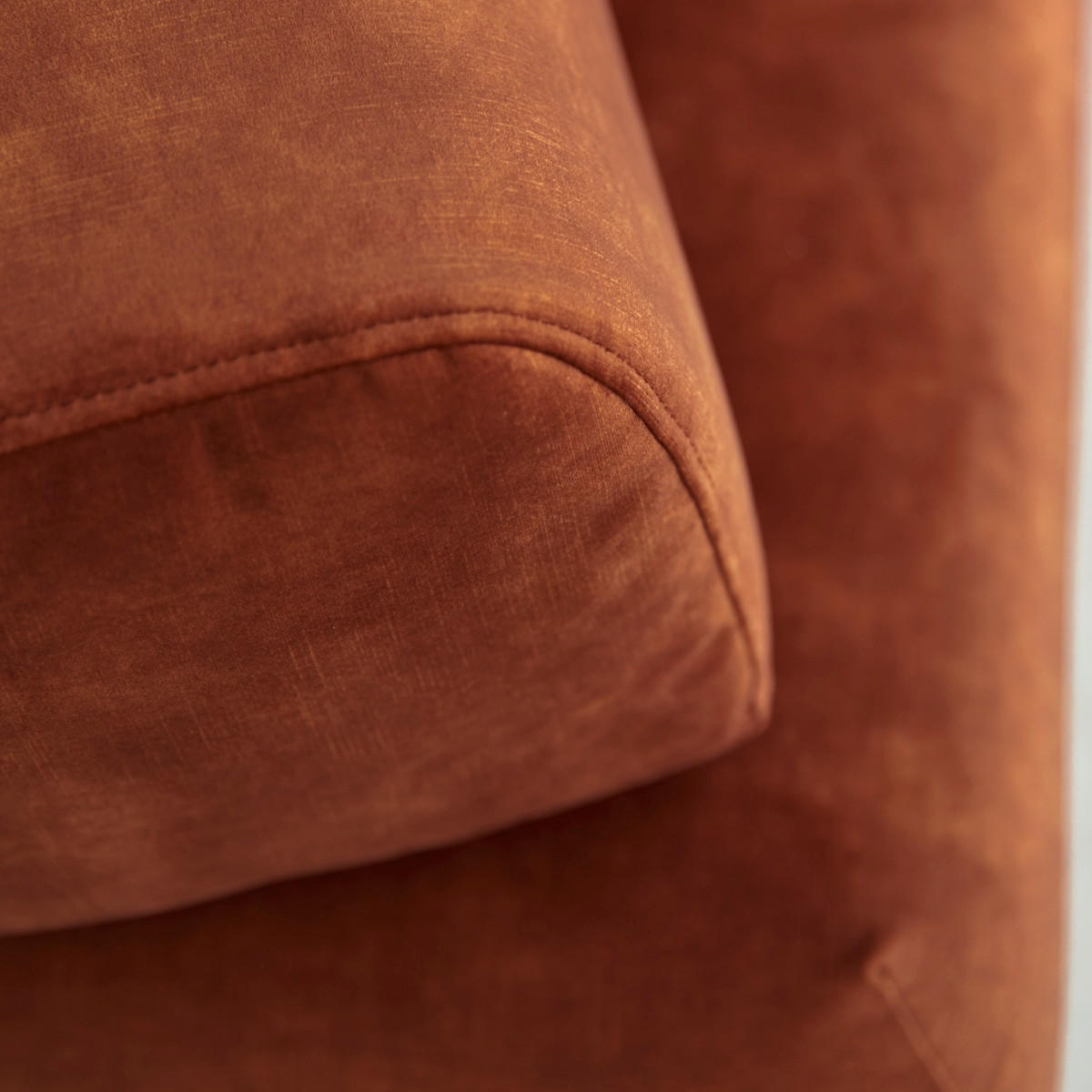 SOFA Finn Terrakotta aus Stoff - Terracotta, Textil (271/81/180cm) - Tikamoon