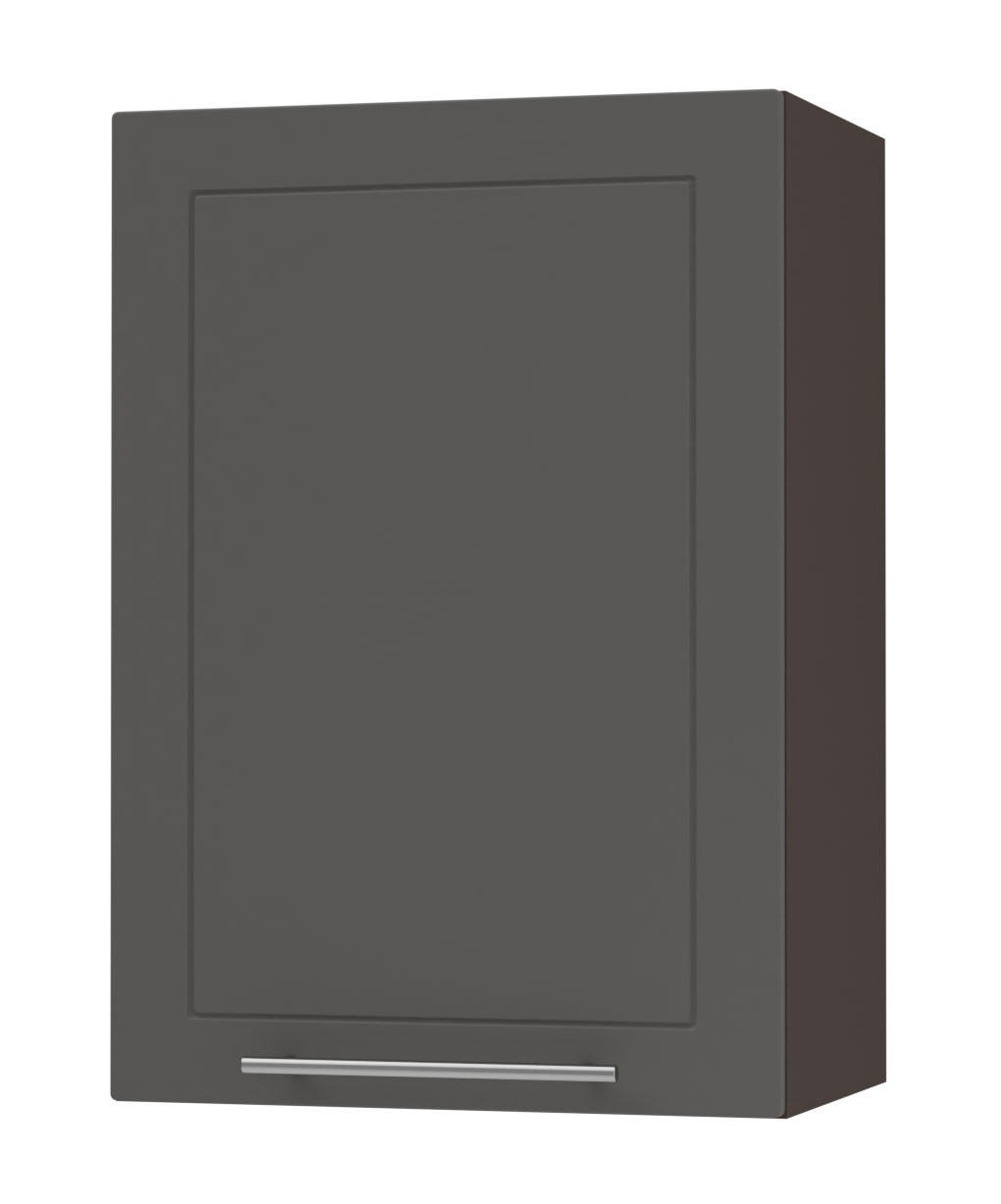 KÜCHENHÄNGESCHRANK Kvantum W2/50 Graphit Matt / Lava Matt 50 / 32,5 / 72cm - Dunkelgrau/Graphitfarben, Holz/Holzwerkstoff (50/72/32.5cm) - Feldmann-Wohnen