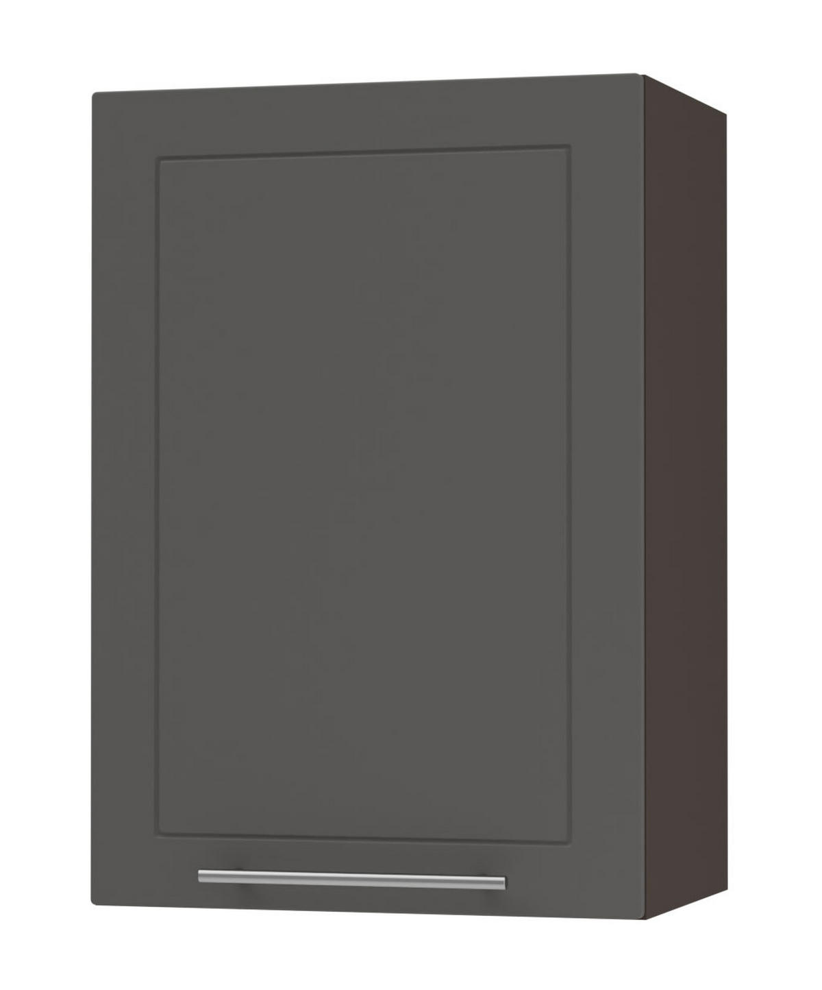 KÜCHENHÄNGESCHRANK Kvantum W2/50 Graphit Matt / Lava Matt 50 / 32,5 / 72cm - Dunkelgrau/Graphitfarben, Holz/Holzwerkstoff (50/72/32.5cm) - Feldmann-Wohnen