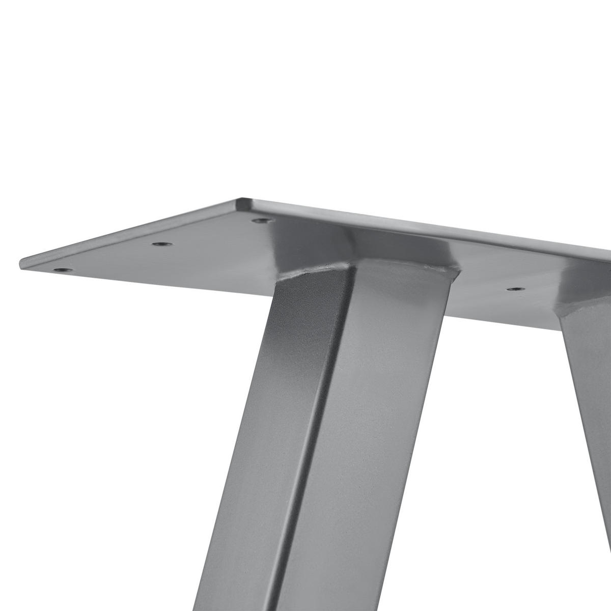 TISCHGESTELL-SET 2-TLG. Eschau - Grau, Metall (40/40/12cm) - [en.casa]