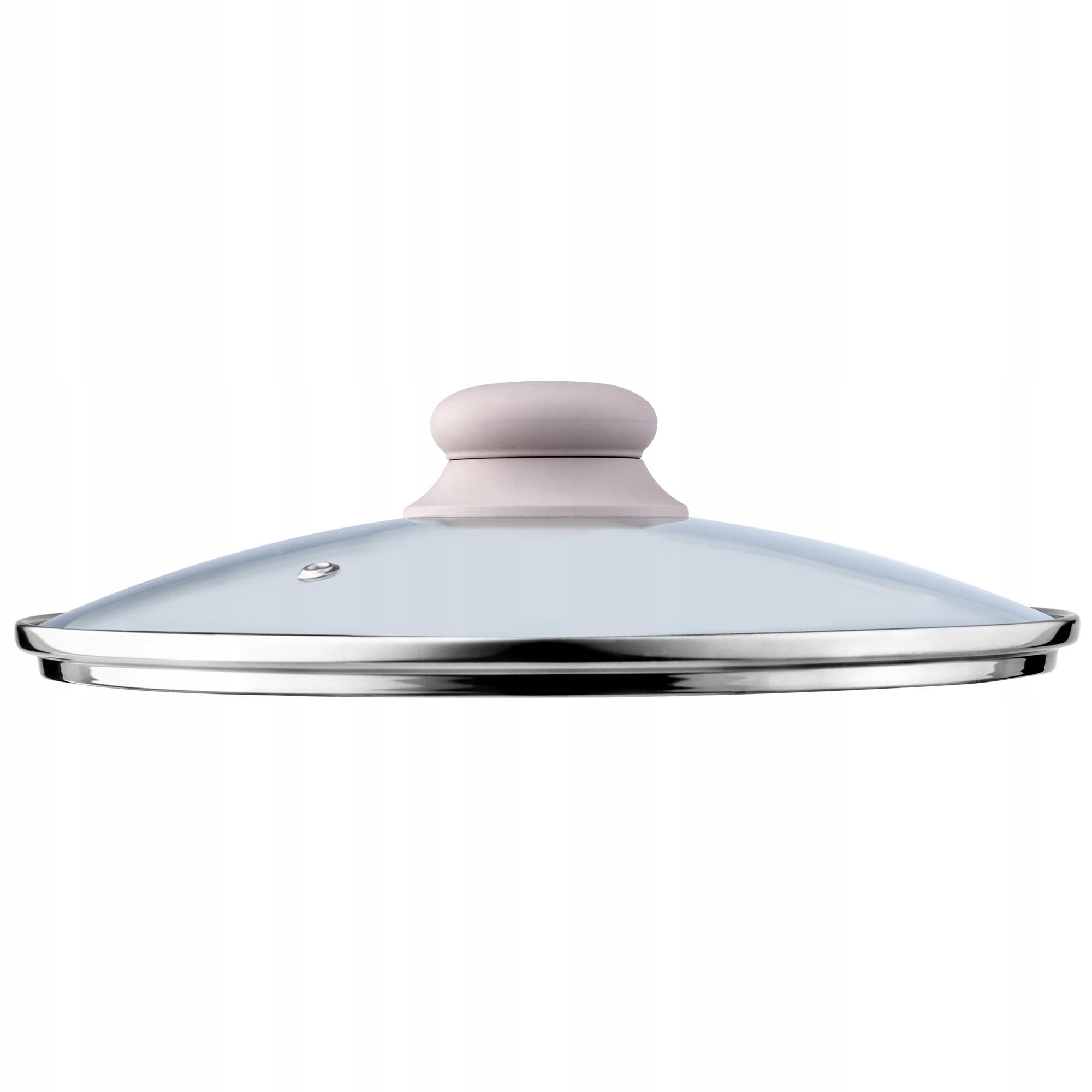 DECKEL mit Beige Silikongriff, 24 cm - Transparent, Glas (24cm) - KADAX