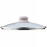 DECKEL mit Beige Silikongriff, 22 cm - Transparent, Glas (22cm) - KADAX