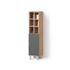 MIDISCHRANK Fucino Anthrazit 30 x 130.6 cm große Tür - Anthrazit, Holzwerkstoff (30/130.6/30cm) - Livinity®