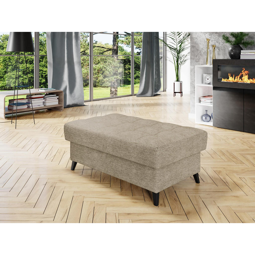 Thumbnail - Mirjan24 Polsterhocker, Beige, Textil, Rechteckig, 106x44x67 cm, Wohnzimmer, Hocker, Sitzhocker