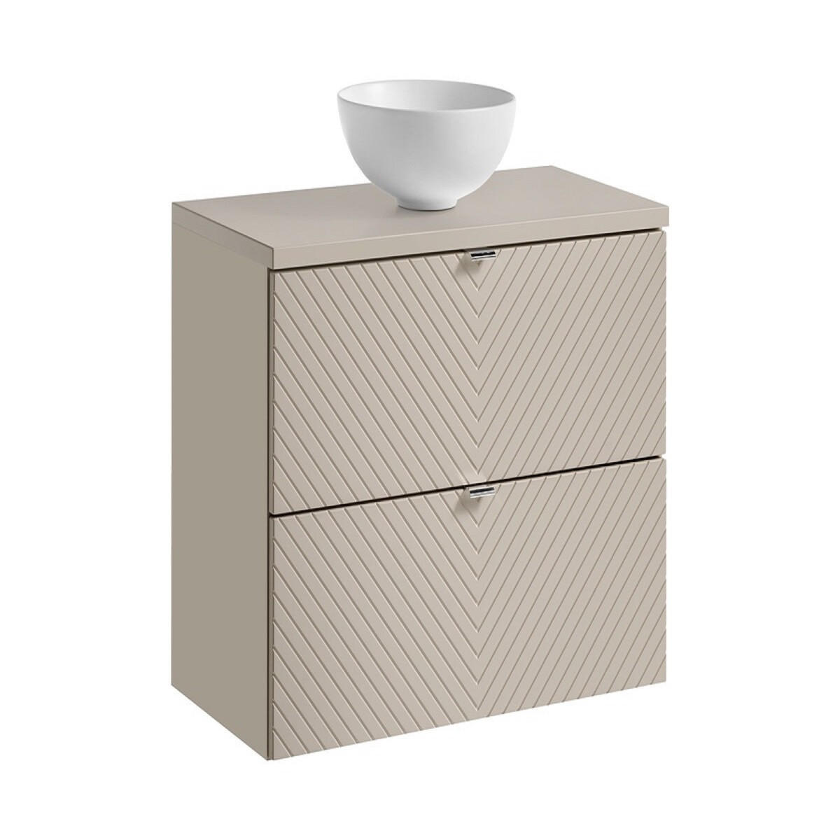 WASCHTISCHKOMBI 80 cm 3Teile - Nova Oak N BM277 in Kaschmir/Matt - Kaschmir, Holz (80/57/40cm)