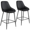 THEKENSTUHL Siera,49 x 54 x 100 cm, Belastbarkeit 120 kg,Samtoptik schwarz/schwarz - Schwarz/Samtahornfarben, Kunststoff (49/100/54cm) - tectake