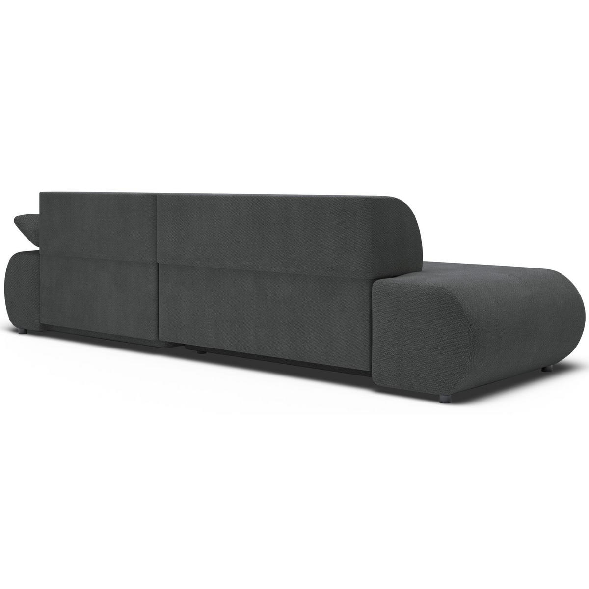 ECKSOFA Armone Graphit Chenille - Schwarz, Kunststoff/Textil (173.5/286cm) - Selsey