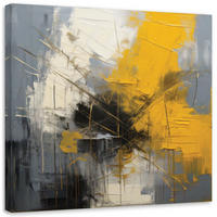 LEINWANDBILD Abstraktion Impressionismus Gold Modern 60x60cm - Goldfarben, Textil (60/60cm) - Feeby