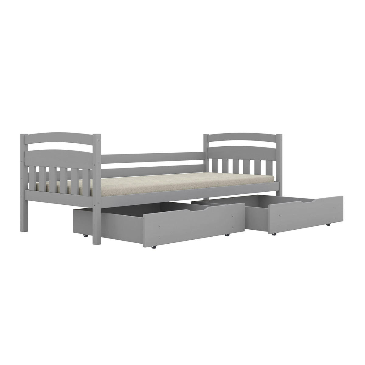 BETT 90/200 Tosia Grau - Grau, Holz (90/200cm) - Petits-meubles