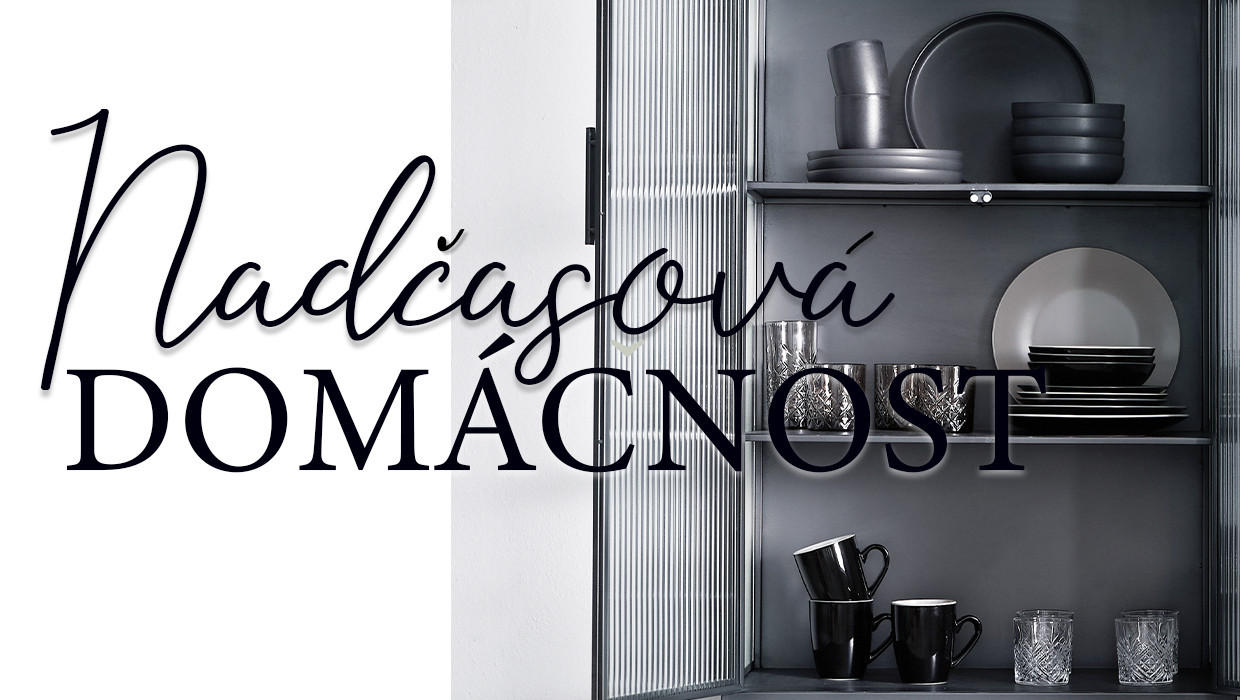 Moderní tmavá prosklená vitrína