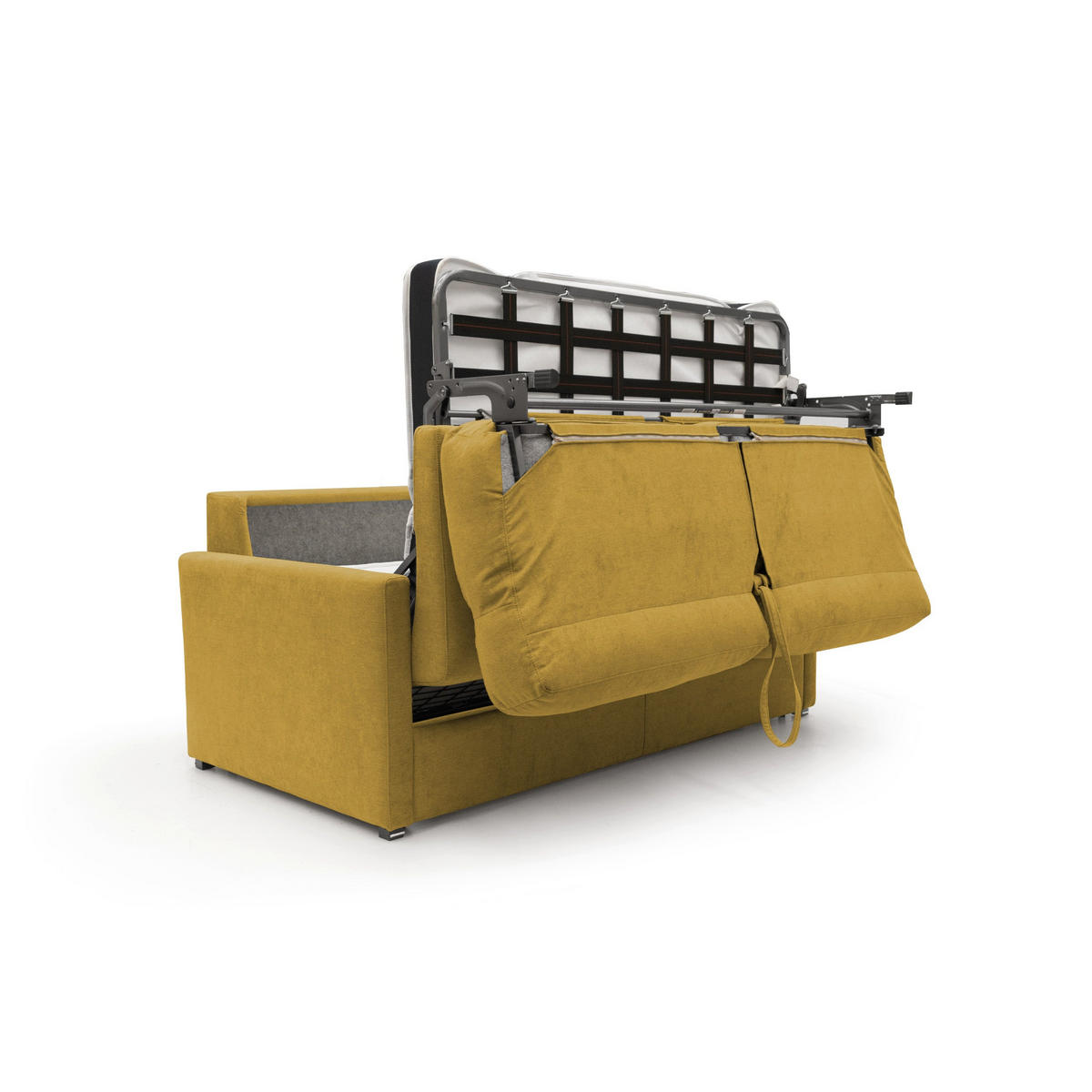 SCHLAFSOFA Margot - Gelb, Textil (156/102/97cm) - Divani.store