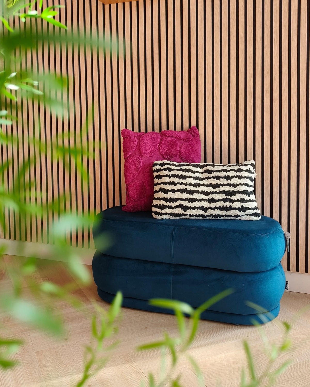 LAVICE Námořnicky modrá Ellendale - modrá, textil (90/40/41cm) - Beliani