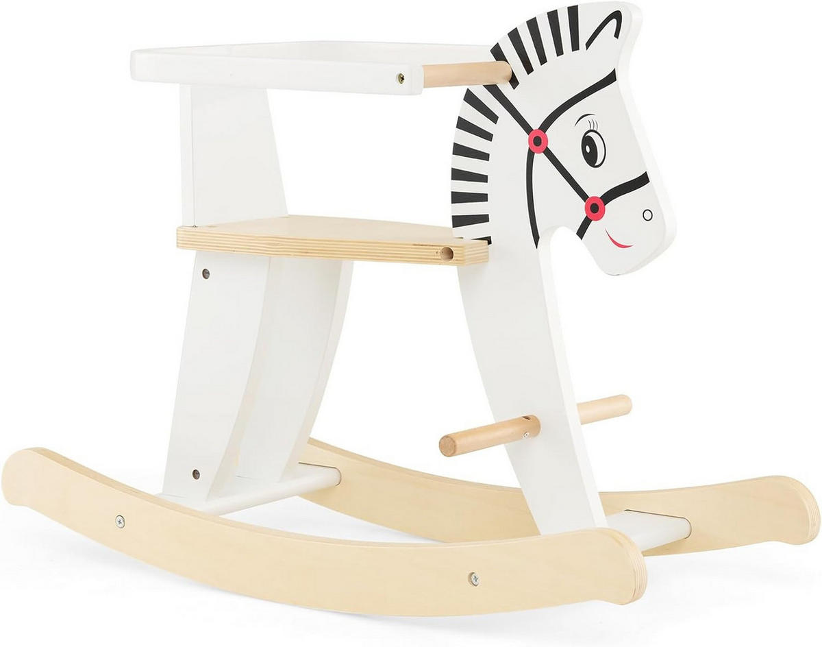 SCHAUKELPFERD 48cm Weiß - Weiß, Holz (27/48/68cm) - COSTWAY