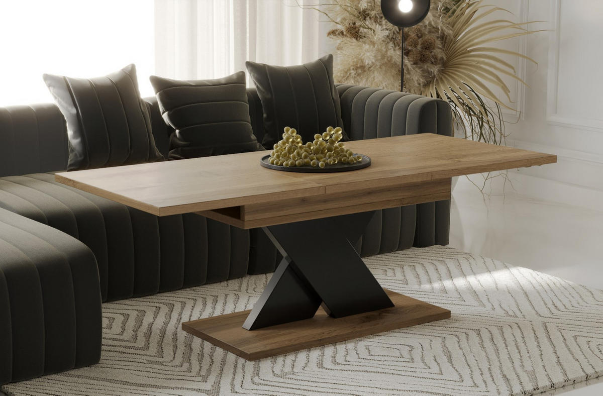 COUCHTISCH Ilo ausziehbar - Eiche Wotan, Holzwerkstoff (110/65/54cm) - Endo-Moebel