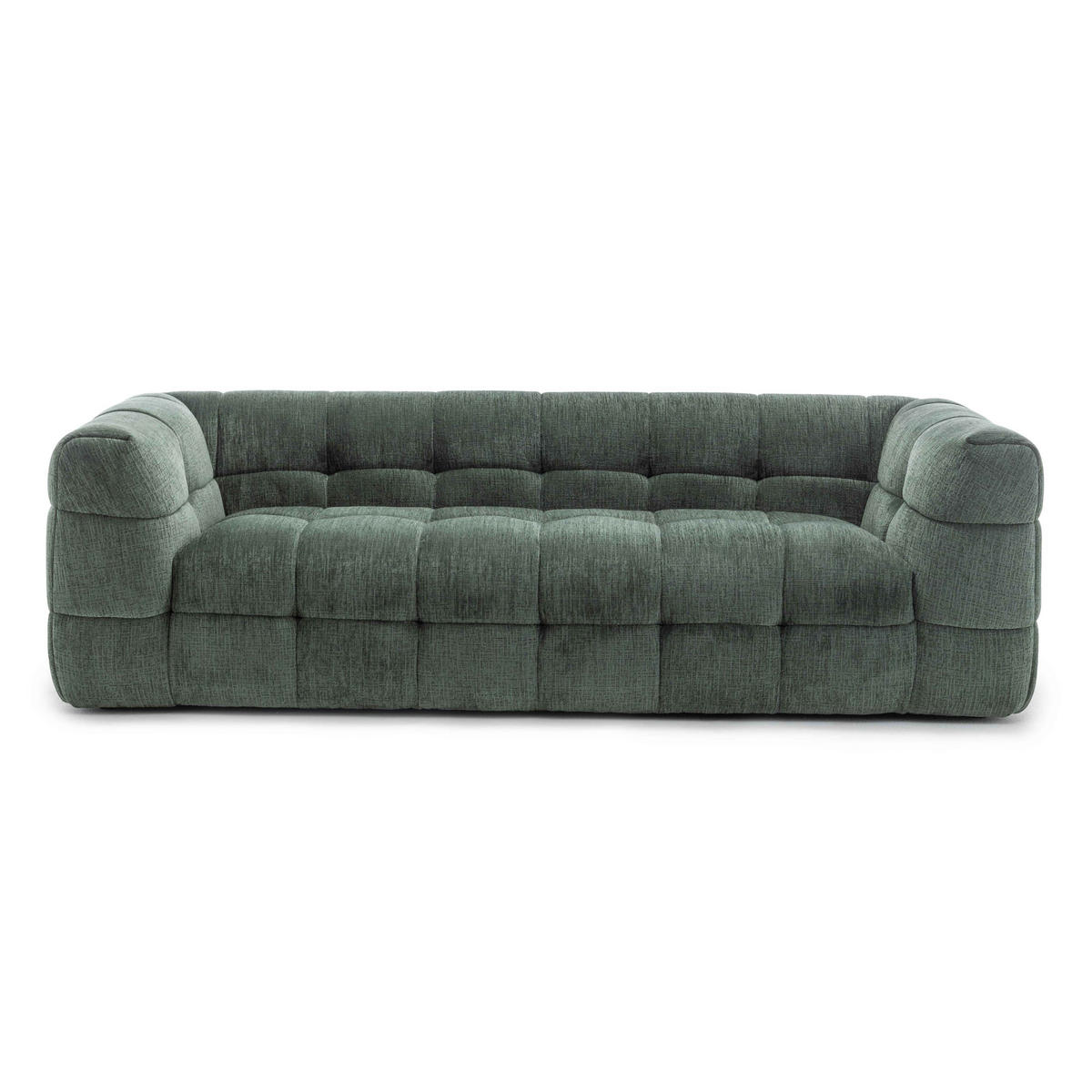 SOFA 3-Sitzer, Grün - Grün, Textil (102/69/228cm) - Oviala
