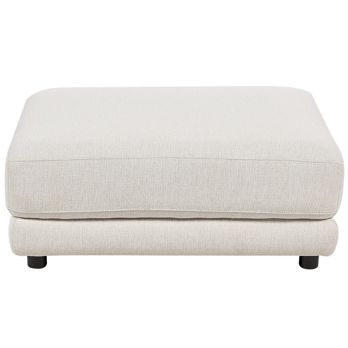 3-SITZER-SOFA cremeweiß mit Ottomane Sigtuna - Schwarz/Weiß, Textil (300/86/102cm) - Beliani