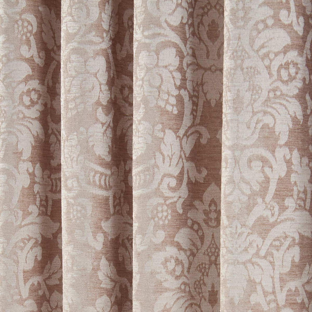 SAMTVORHÄNGE Jacquard verdunkelnd gefüttert, Kräuselband, 167/182 cm - Sandfarben, Textil (167/182cm) - Homescapes