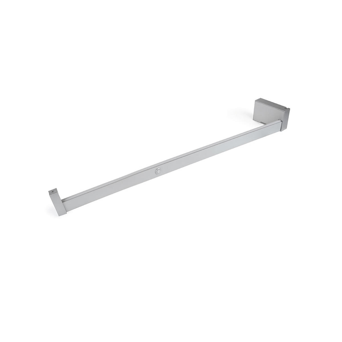 GARDEROBENSTANGE mit LED-Licht Castor, mit abnehmbarer Batterie und Bewegungssensor, L558mm, Kunststoff und Aluminium, Metallic grau - Dunkelgrau, Kunststoff (10.5/7/55.8cm) - EMUCA