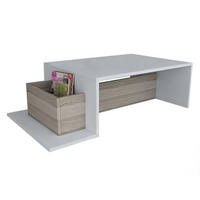 COUCHTISCH Pot Weiß Walnuss - Walnussfarben/Weiß, Holzwerkstoff (60/106/31cm) - moebel17