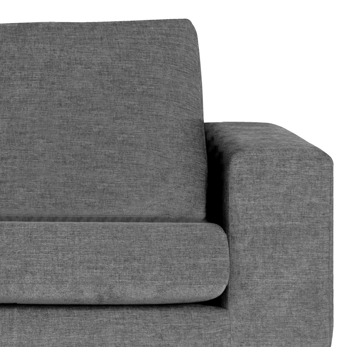 SESSEL - Eichefarben/Dunkelgrau, Eichenholz/Textil (122/81/88cm) - home24
