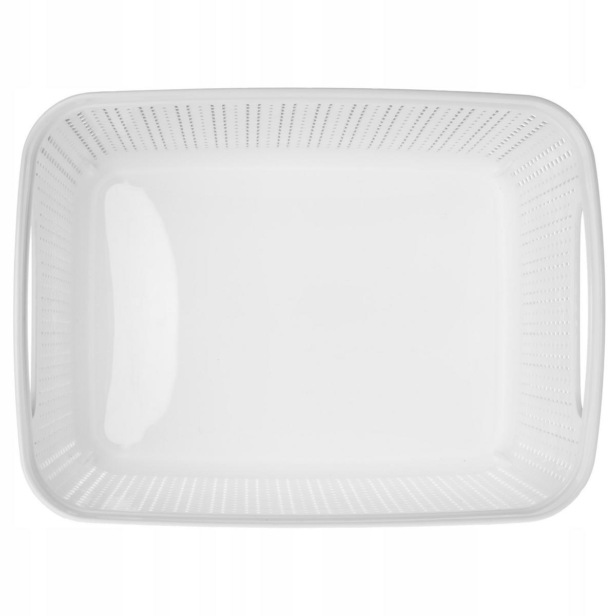 PLASTIKKORB 6.6L, weiß, 2 Stk. - Weiß, Kunststoff (18/24cm) - KADAX