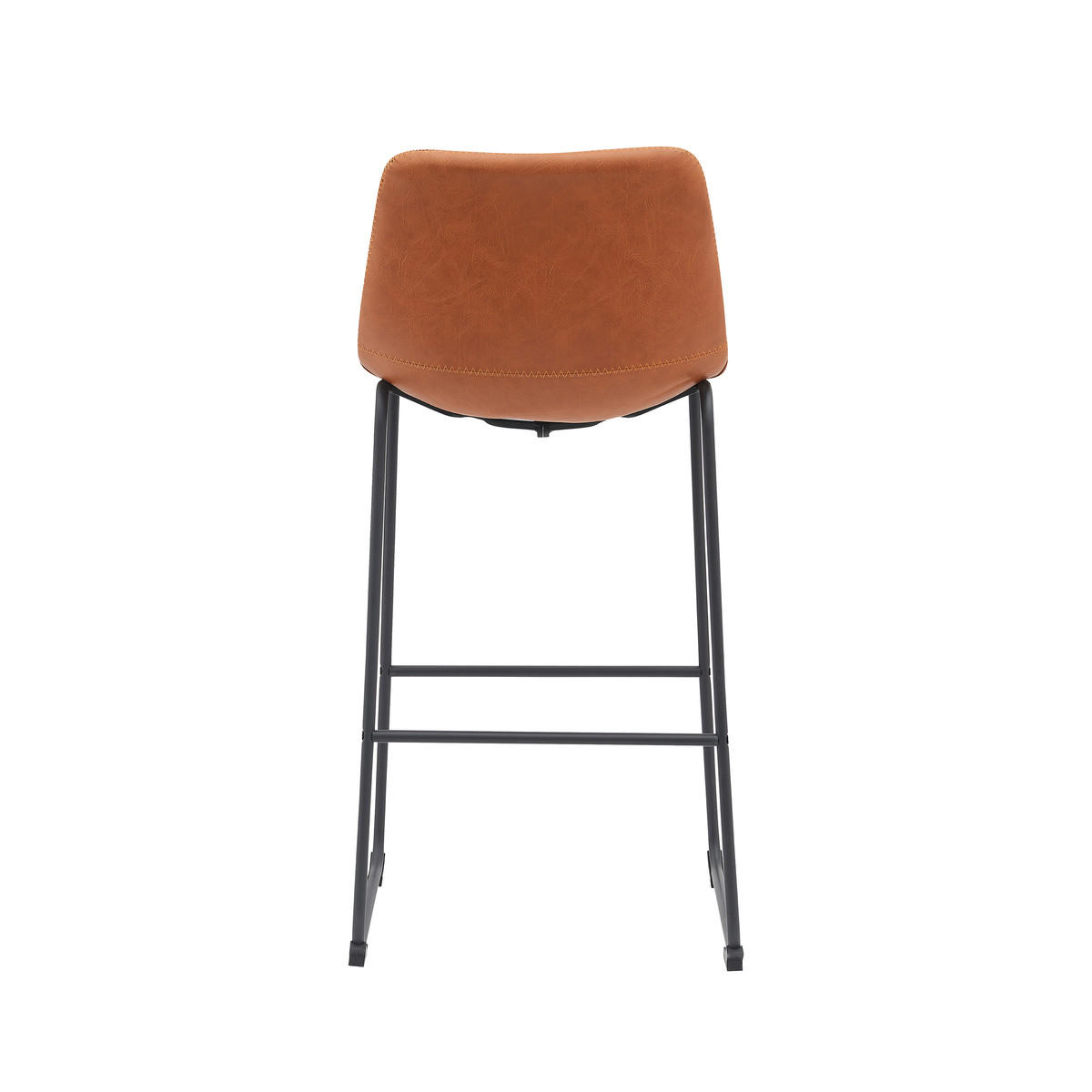 BARHOCKER Risto Braun 56/47/102 cm 2er-Set - Orange, Textil (47/102/56cm) - LABEL51