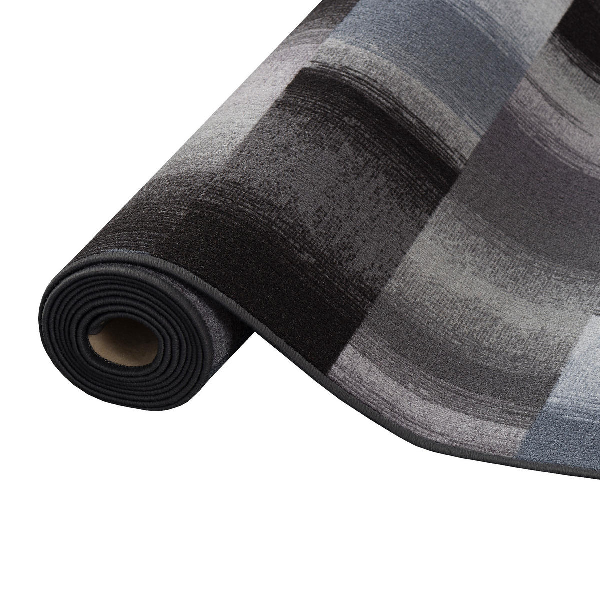 DESIGNER VELOUR TEPPICH MYSTIC KARO - Blaugrau, Textil (80/160cm) - Snapstyle