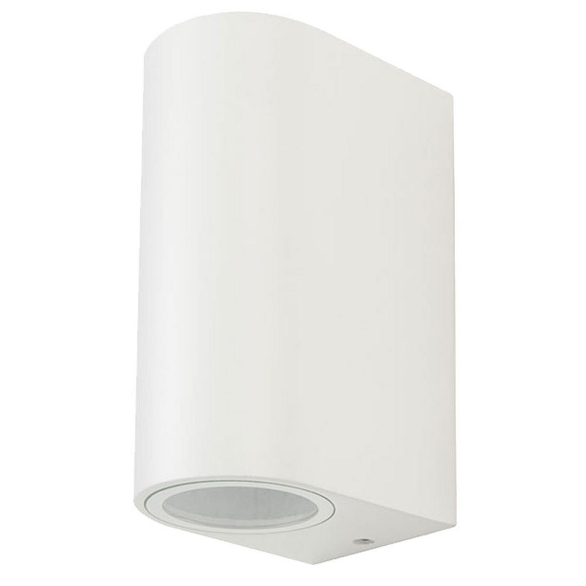 LED AUSSEN-WANDLEUCHTE Weiß Up & Down - Weiß, Metall (6.8/15/9cm)