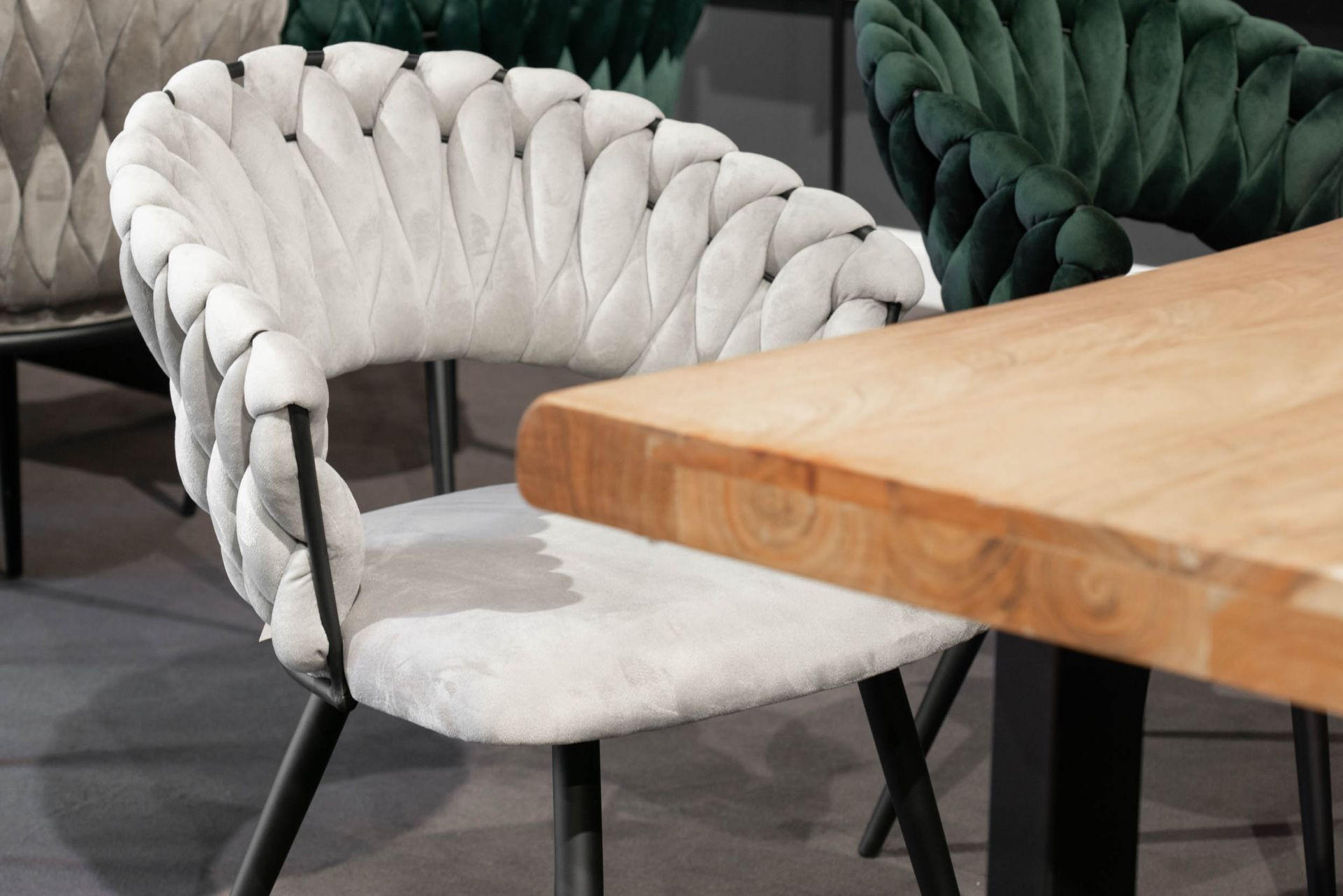 ESSZIMMERSTUHL Liv, Samt, Grau - Grau, Textil (60/80/58cm) - dasmöbelwerk