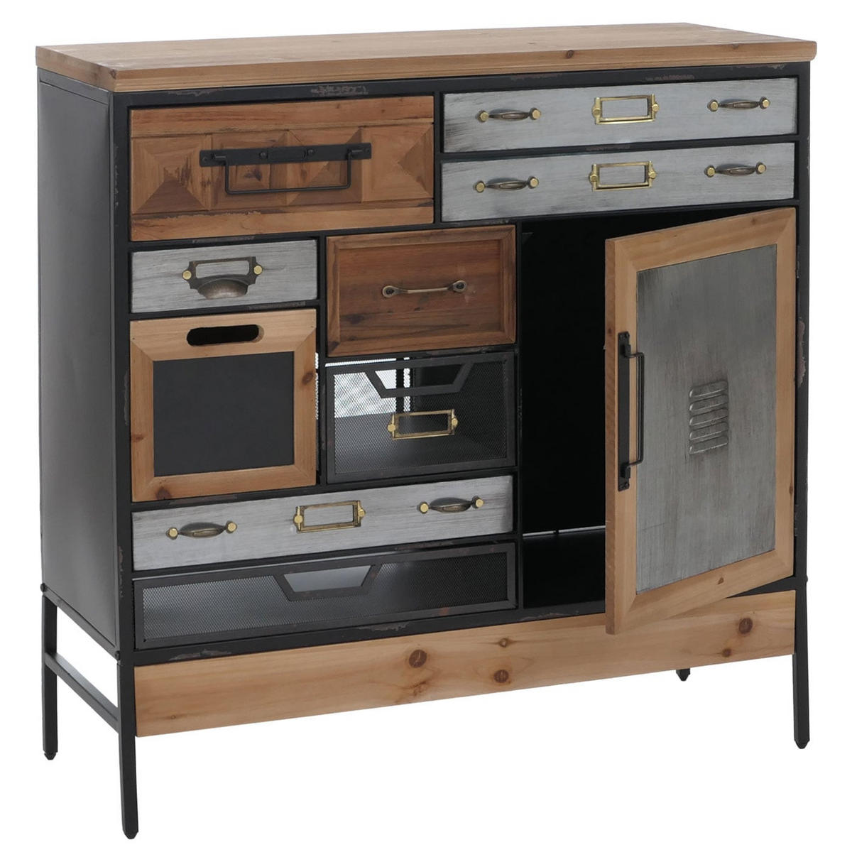 APOTHEKERKOMMODE Multicolor - Multicolor, Holz (84/85/35cm) - MCW