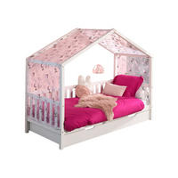 HAUSBETT mit Textilhimmel Kapua 210x170x97 aus Massivholz in Weiß - Weiß, Holz (90/200cm) - 58aufmkessel