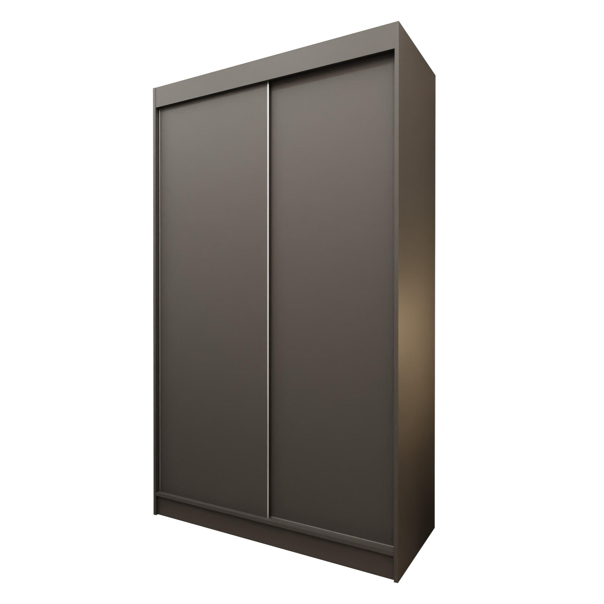 Masseno Schwebetürenschrank Grau 120x216x61 cm