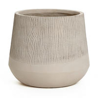 KERAMIK-BLUMENTOPF cremefarben, Ø 31 × H 27 cm - Weiß, Naturmaterialien (27cm)