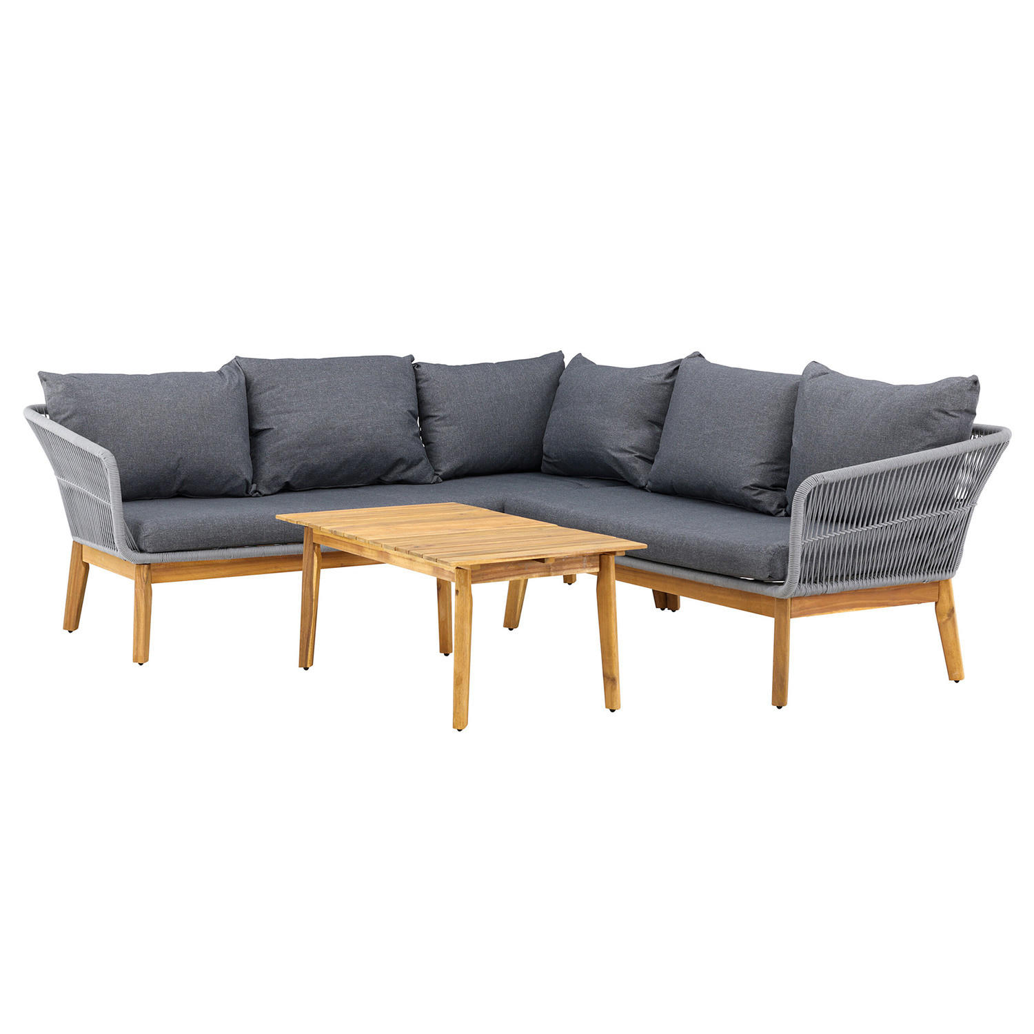 LOUNGESET - 2-teilig - Grau, Textil - home24