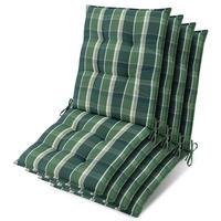 NIEDERLEHNER Sun-NL 105x50x8cm Grün-Kariert (4tlg) - Dunkelgrün, Textil (50/100cm) - Beautissu 