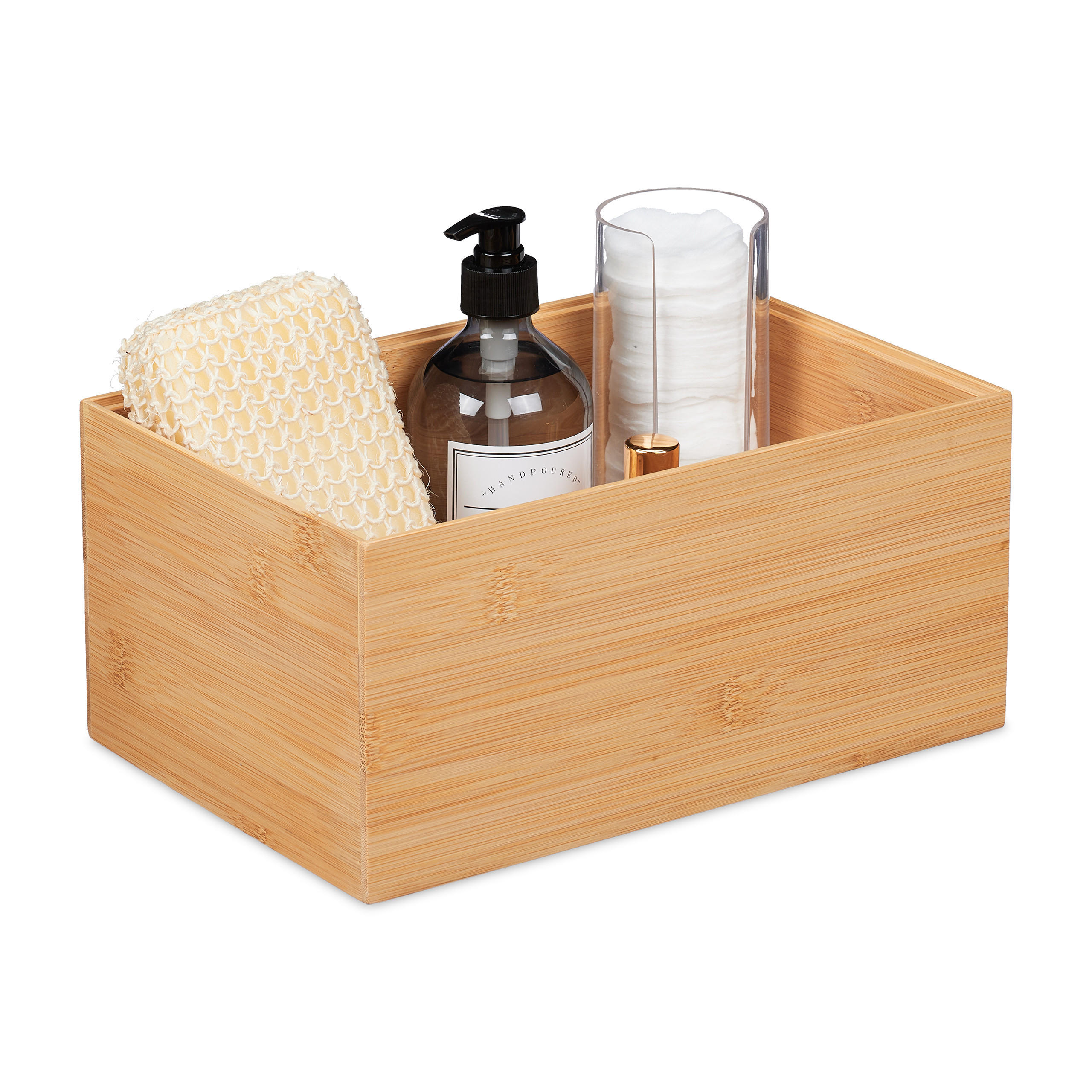 Relaxdays BEDNA Přírodní bambus stohovatelná