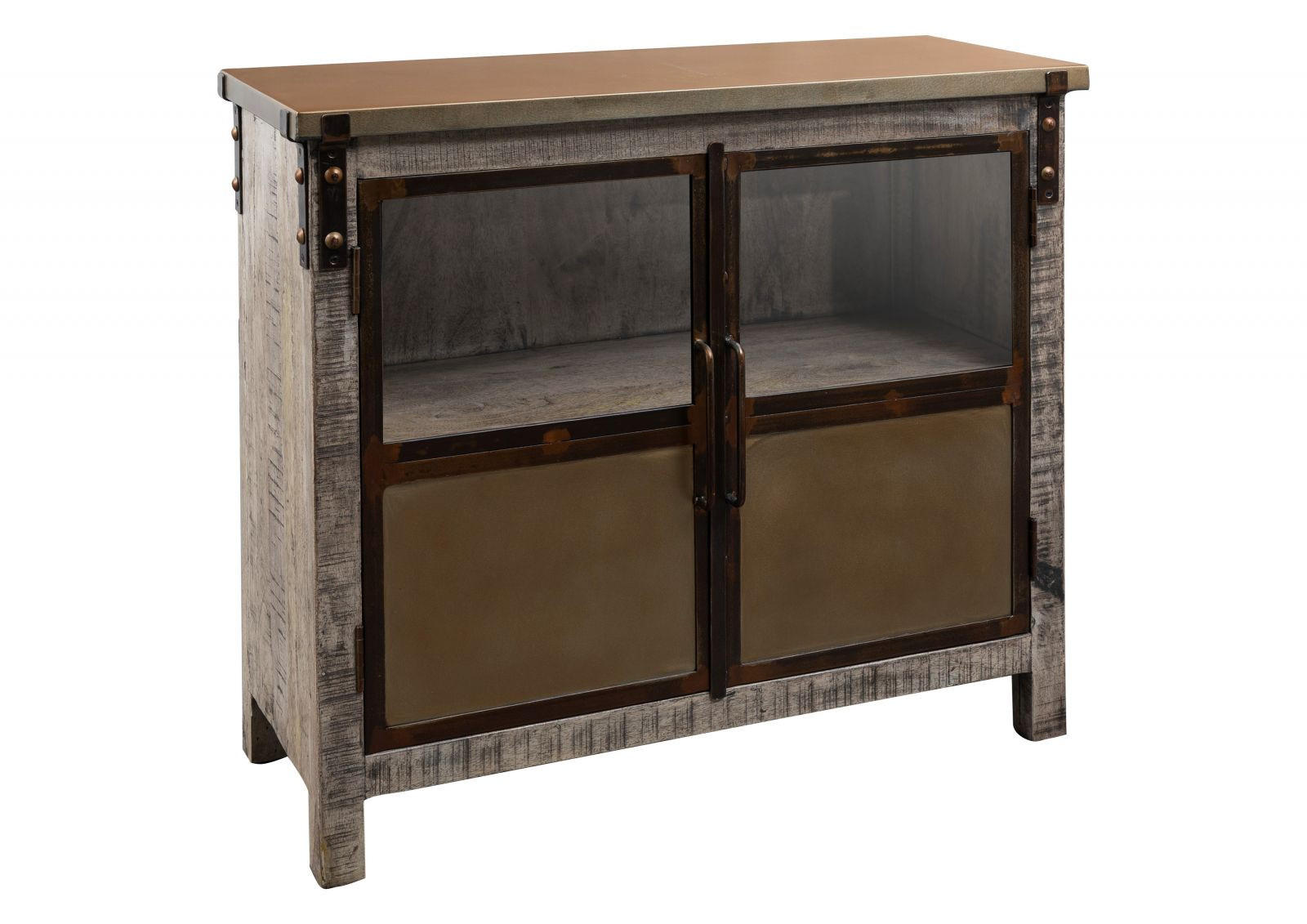 SIDEBOARD Mango 100x40x90 braun lackiert HEAVY INDUSTRY #227 - Braun, Holz (100/90/40cm) - Massivmoebel24