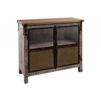 SIDEBOARD Mango 100x40x90 braun lackiert HEAVY INDUSTRY #227 - Braun, Holz (100/90/40cm) - Massivmoebel24