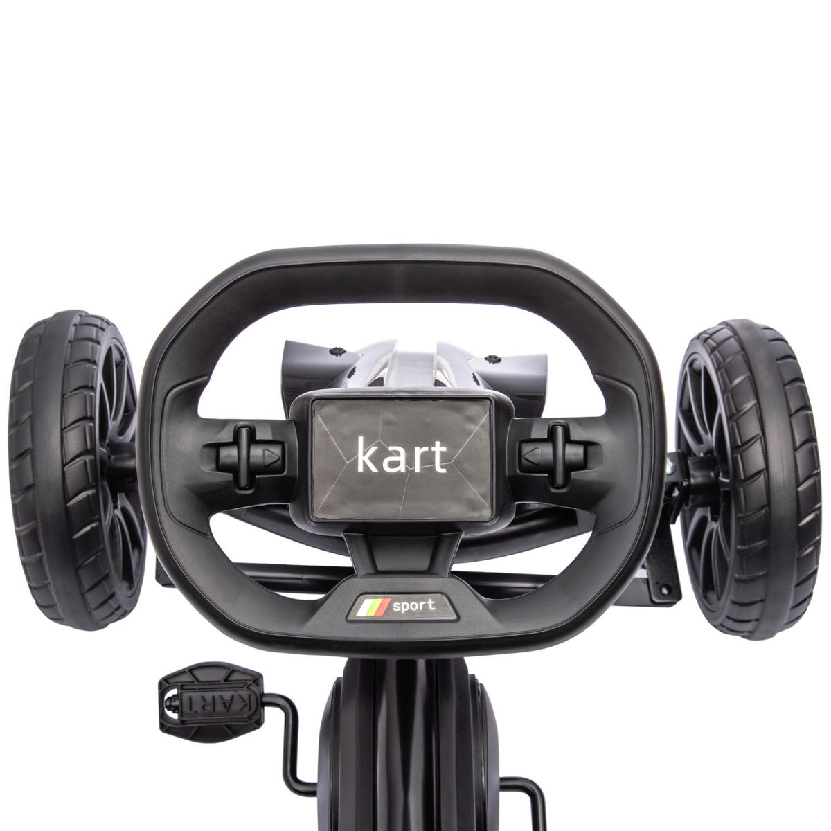 GO-KART DE-06147 mit verstellbarem Sitz und Handbremse Schwarz - Schwarz, Kunststoff/Metall (100/58/58.5cm) - ComfortXL