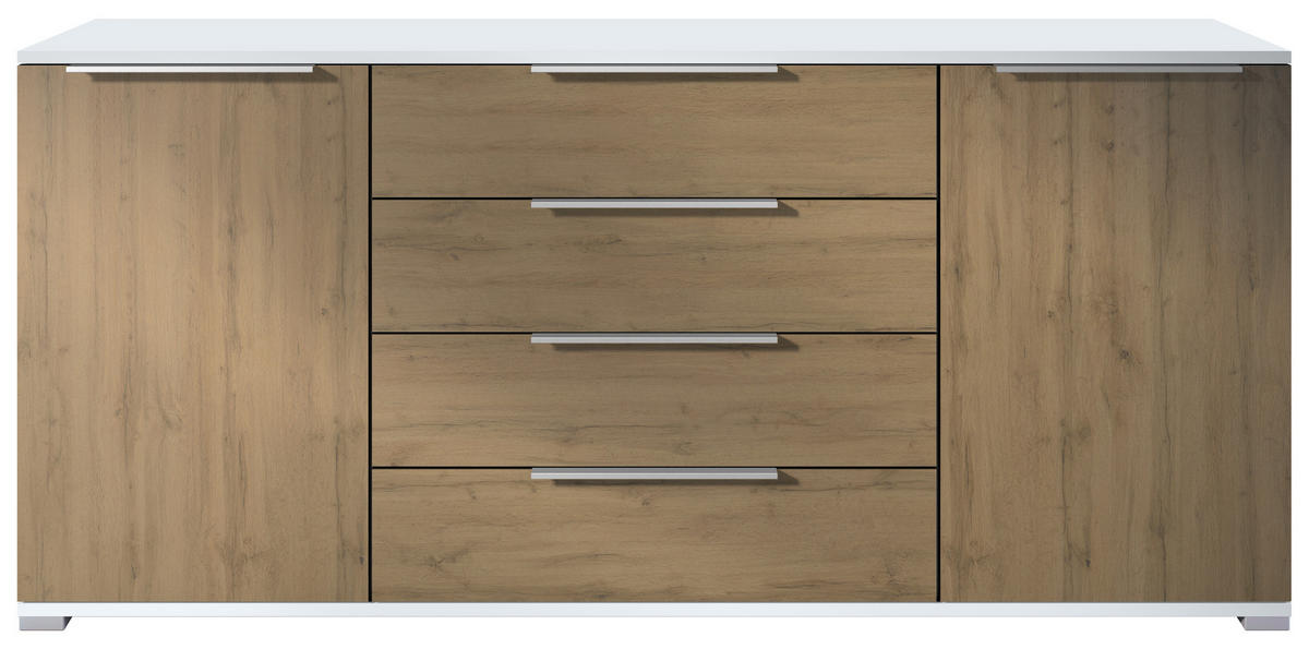 SIDEBOARD Linio Eiche Evoke - Eiche San Remo, Holzwerkstoff (166.5/75.5/35cm) - Vladon