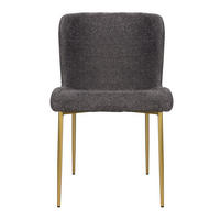 POLSTERSTUHL Neul Grau / Gold mit Bouclé-Bezug - Goldfarben/Grau, Textil/Metall (50/81/54.5cm) - Selsey