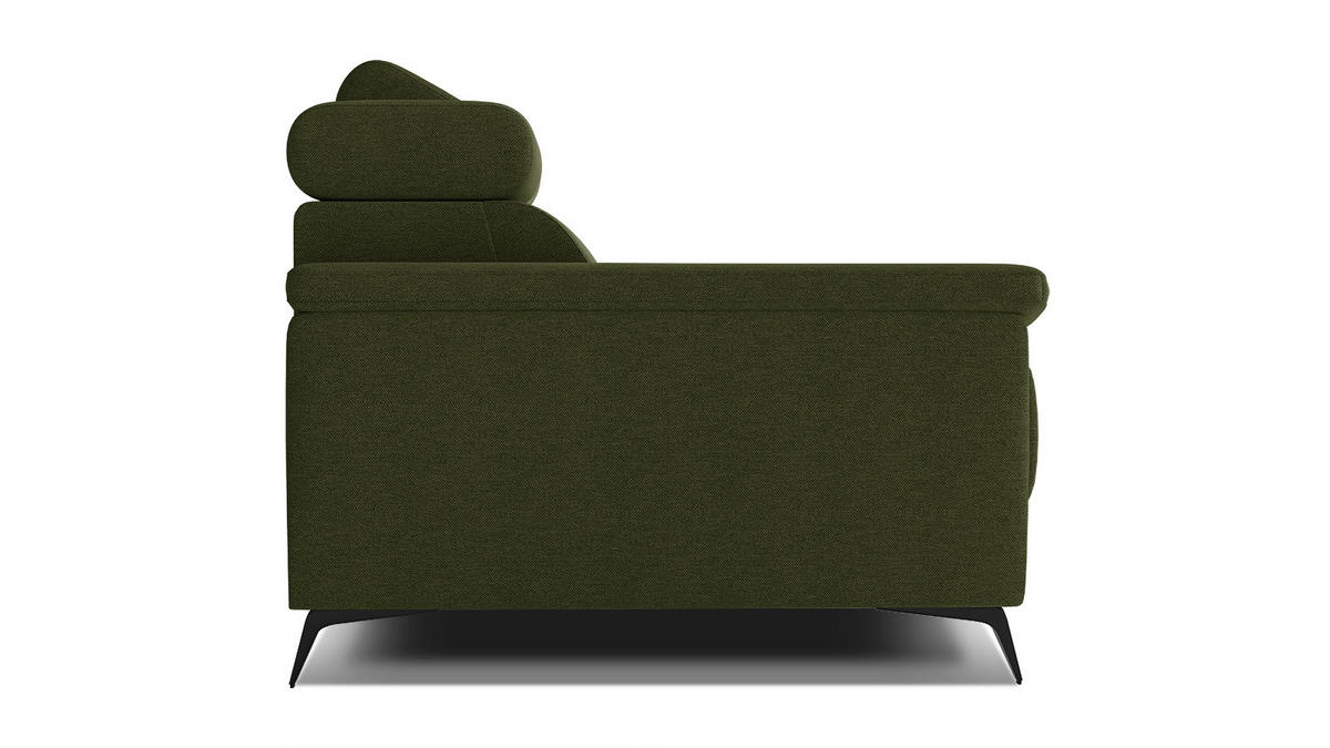 SOFA TAUNUS 2-Sitzer, grün - Schwarz/Grün, Holzwerkstoff/Textil (141/80/102cm) - Courtois Laville
