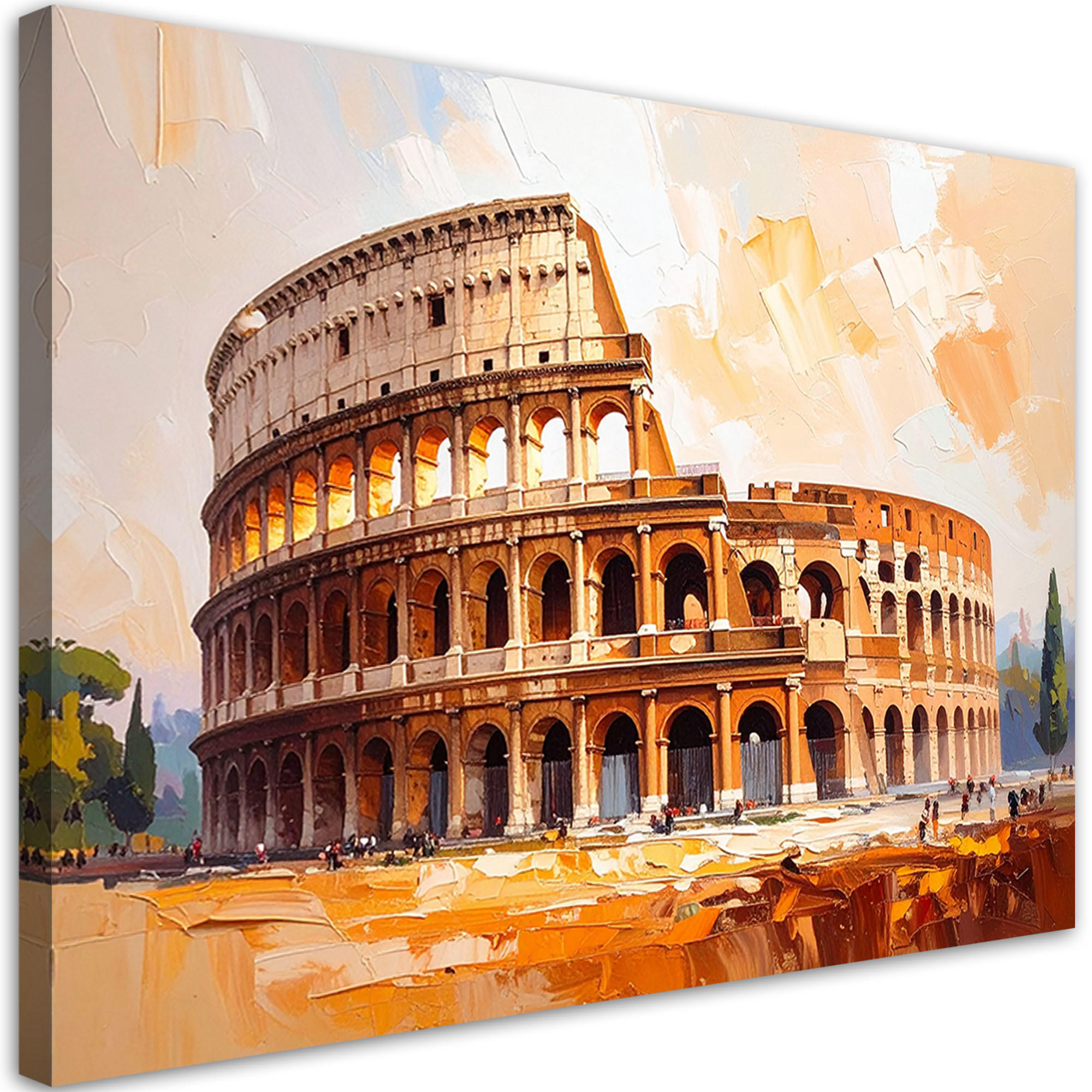 Feeby Leinwandbild Beige 90x60 cm