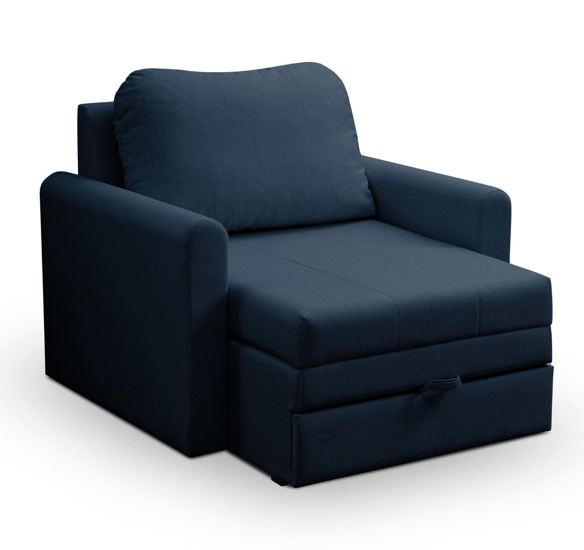 SCHLAFSESSEL Dejano Dunkelblau 75x196 cm - Schwarz/Dunkelblau, Holz/Textil (103/90/115cm) - Selsey
