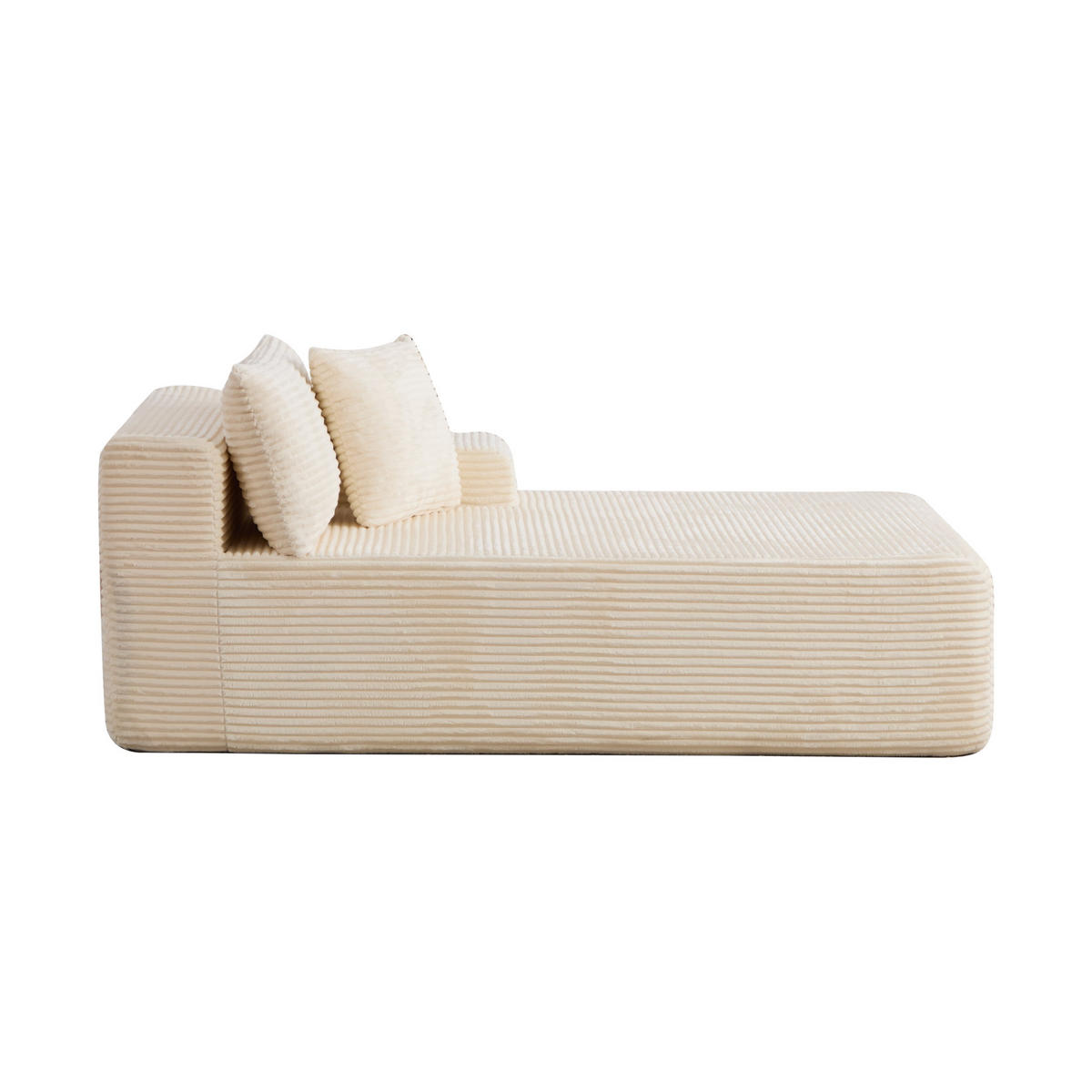 SOFAELEMENT 174/100/74.5 cm Elfenbein mit rutschfestem Boden - Ecru, Textil (100/74.5/174cm) - Oxeza