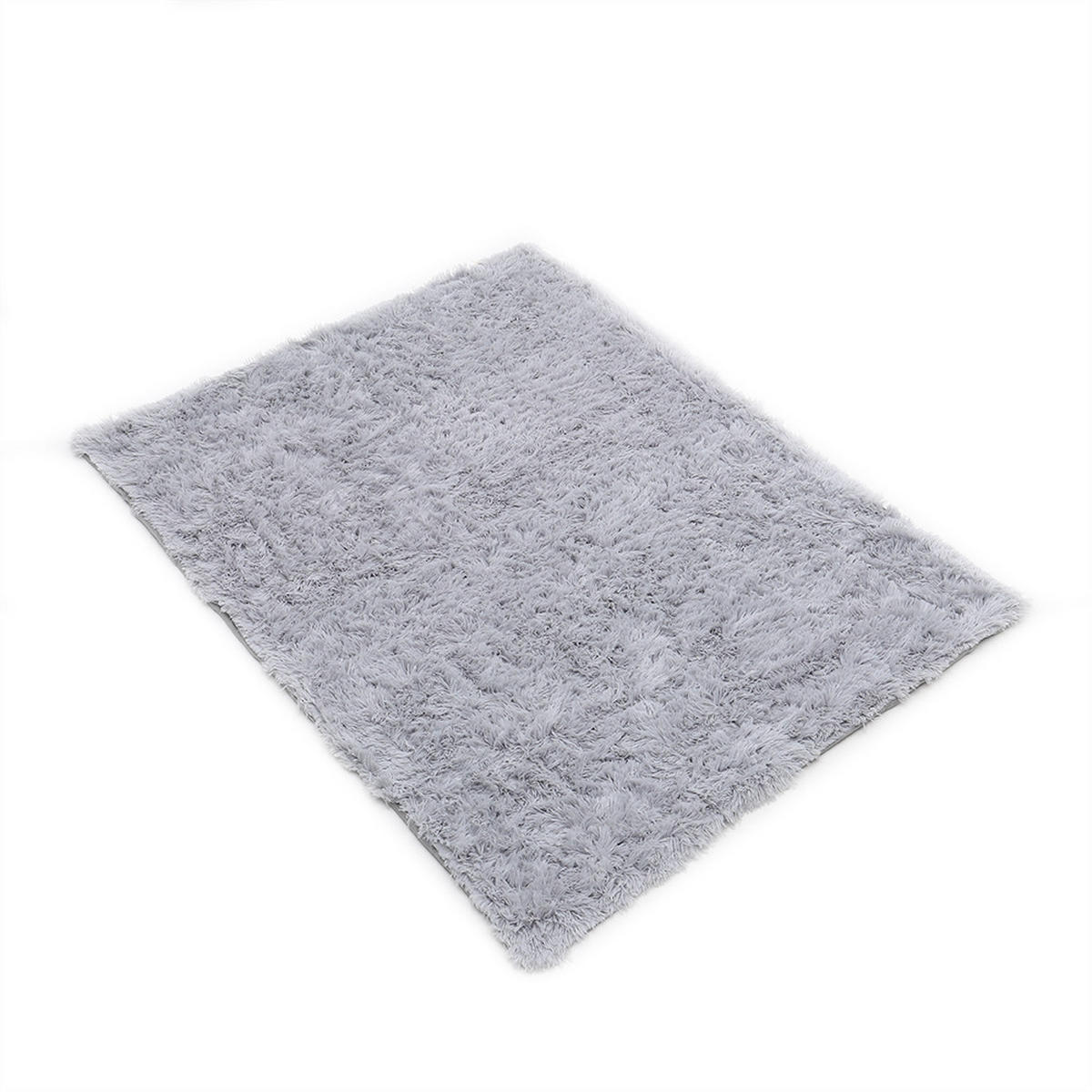 KUSCHELDECKE 130/160 cm Plüsch Kunstfell Hellgrau - Hellgrau, Textil (130/160cm) - Livingandhome