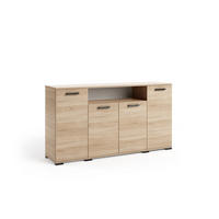 KOMMODE ALBANO 160/83/40cm mit 4 Schubladen Türen Sonoma Eiche - Sonoma Eiche, Holzwerkstoff (160/83/40cm) - MASSENO