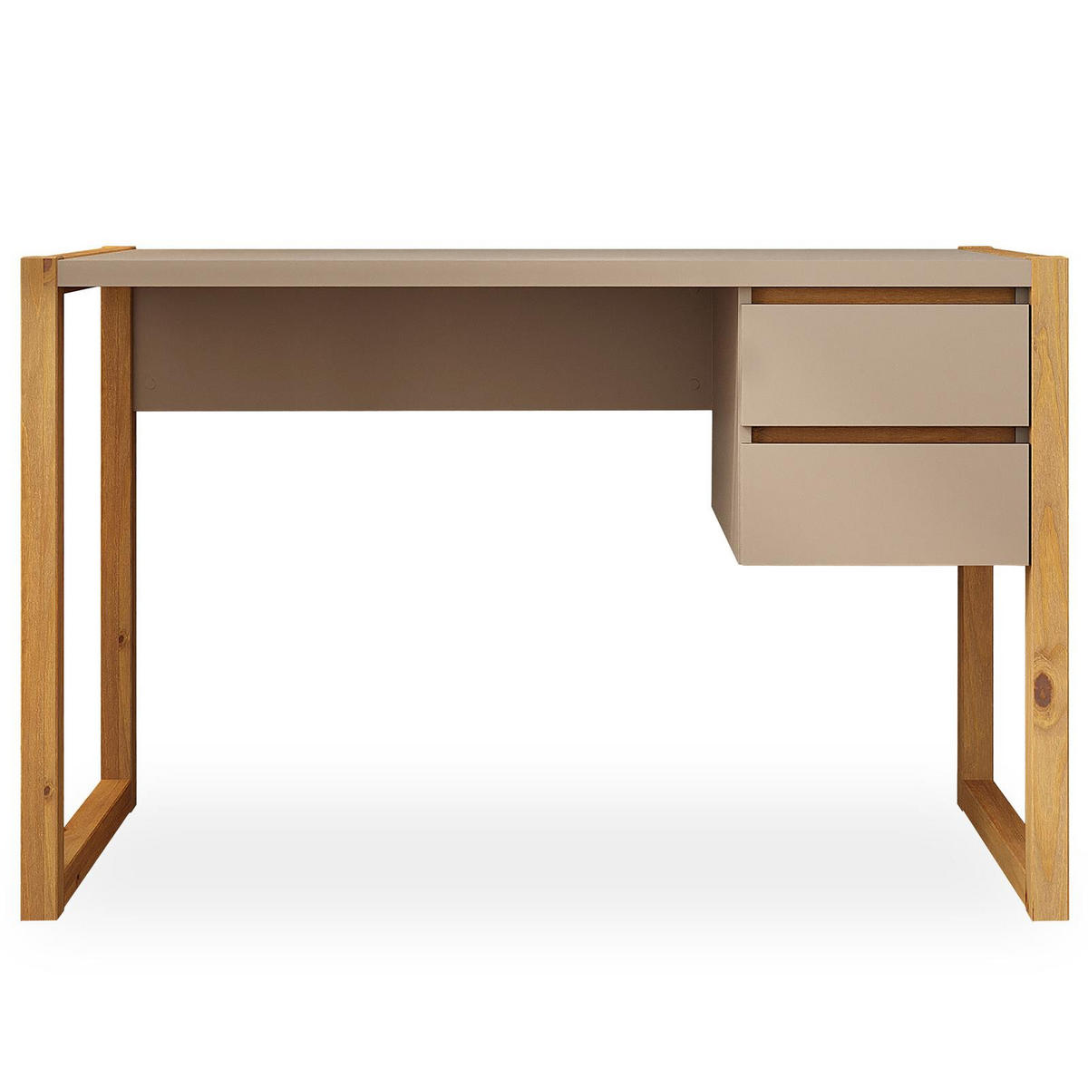 SCHREIBTISCH BELINDA Kaschmir/Eiche - Kaschmir/Eichefarben, Holz (54/118/75cm) - IDIMEX